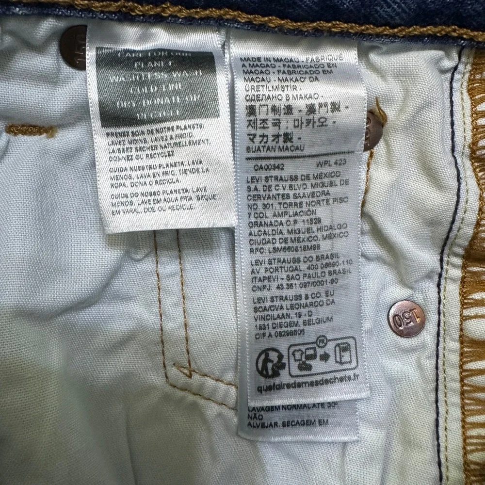 Levi's 501 150th Anniversary Selvedge Jeans Womens 23 x 32 Distressed Button Fly